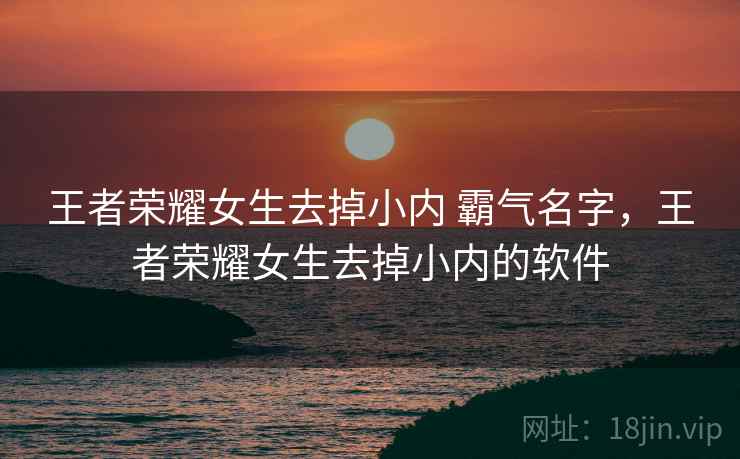 王者荣耀女生去掉小内 霸气名字，王者荣耀女生去掉小内的软件