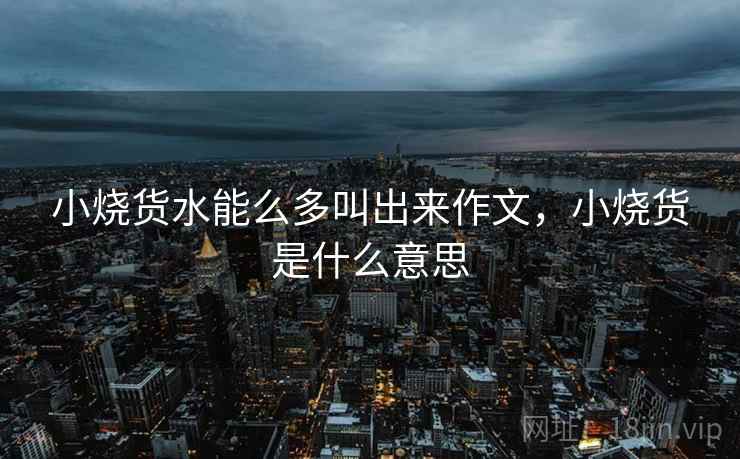 小烧货水能么多叫出来作文，小烧货是什么意思