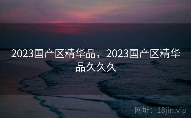 2023国产区精华品，2023国产区精华品久久久